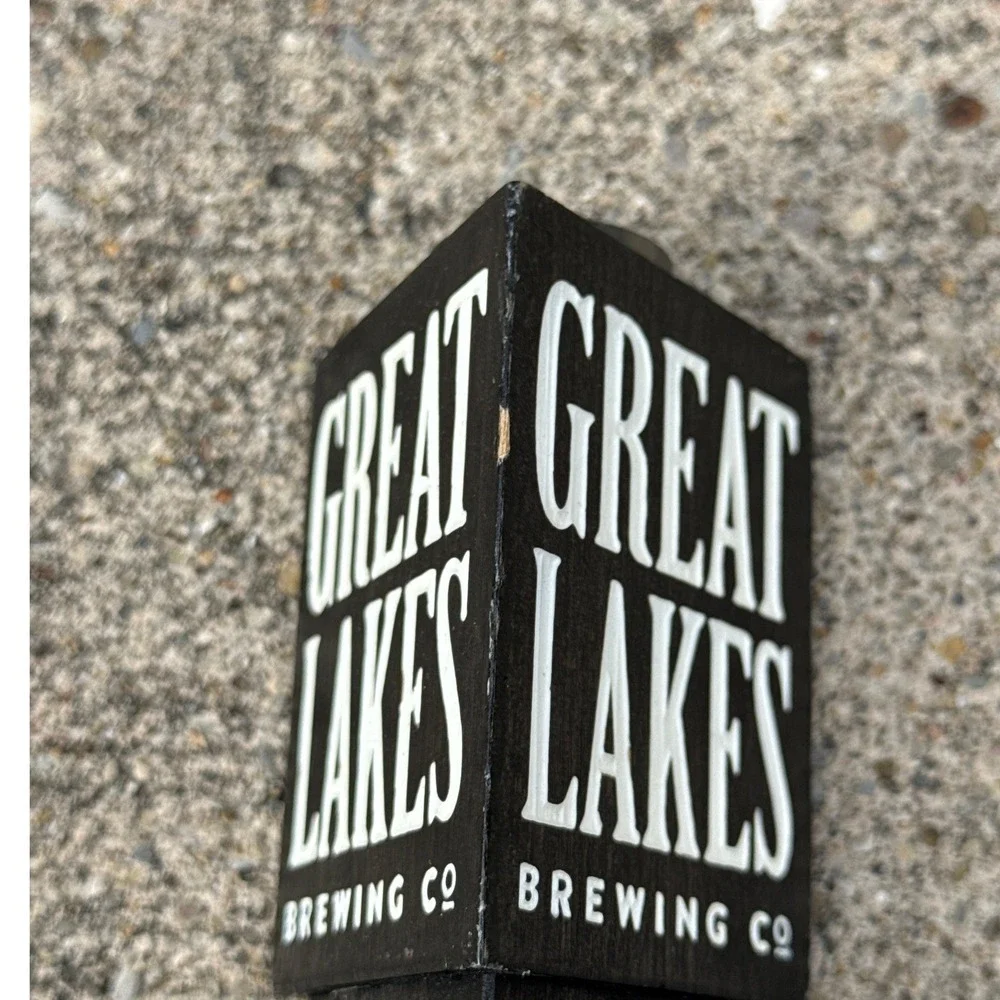 Great Lakes Brewing Co Beer Tap Handle Black Silver Barware Cleveland Ohio‎ Bar